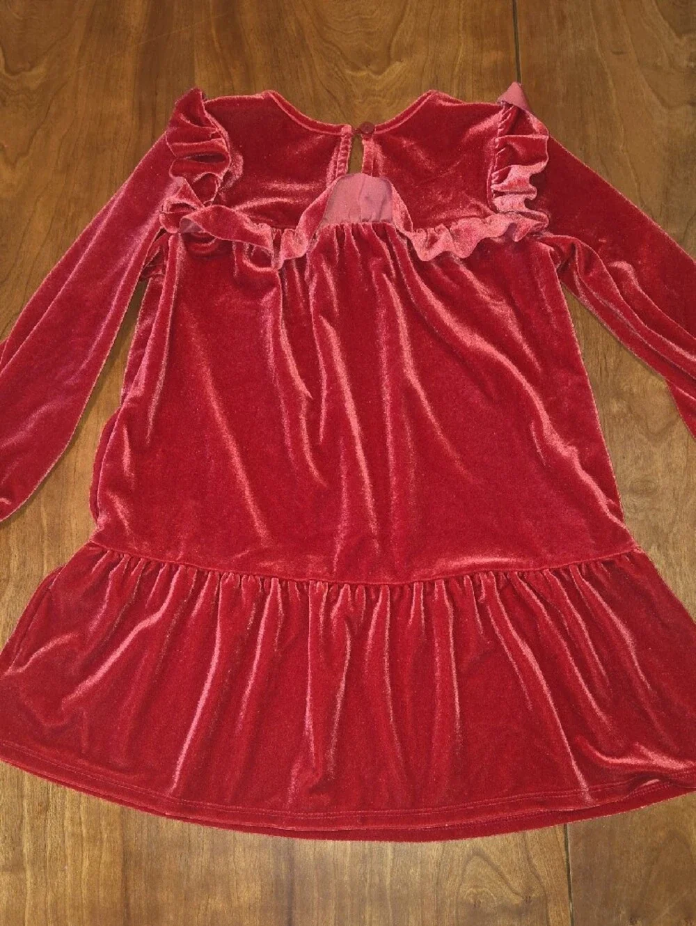NWOT Cat & Jack Girls Velvet Dress in Red